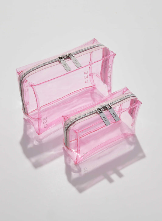 BLUSH SMALL + MINI COSMETIC CASE SET