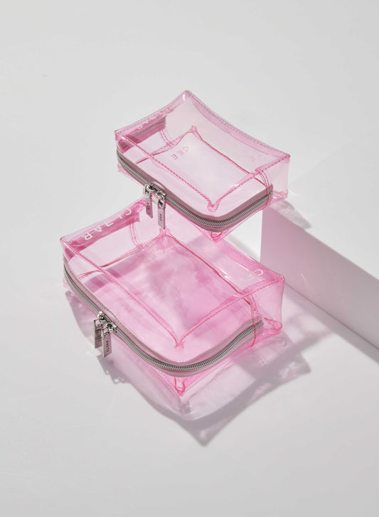 BLUSH SMALL + MINI COSMETIC CASE SET