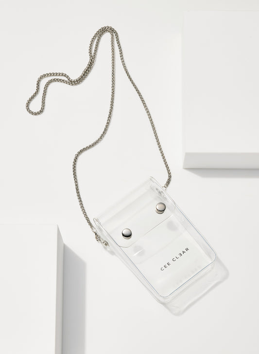 CLEAR CROSS BODY BAG + CHAIN SET